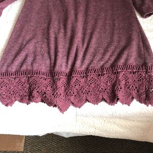 A knit quarter sleeve Dress